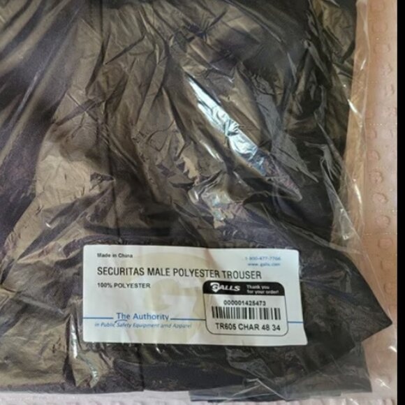 New in Package Men's Black Uniform Pants Polyester Size 48 x 34 - Picture 1 of 3
